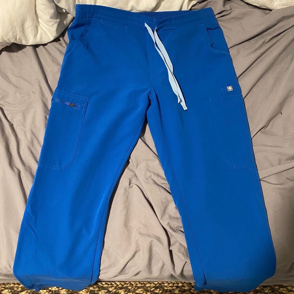 Royal Blue Figs Scrub Pants
